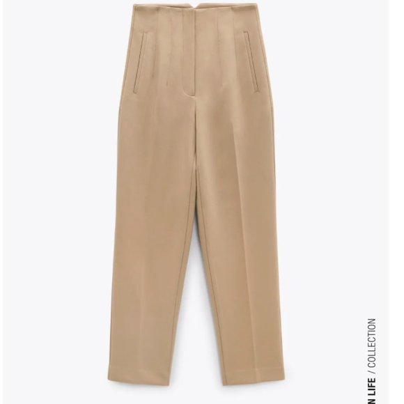 ZARA HIGH-WAISTED PANTS - Picture 3 of 7